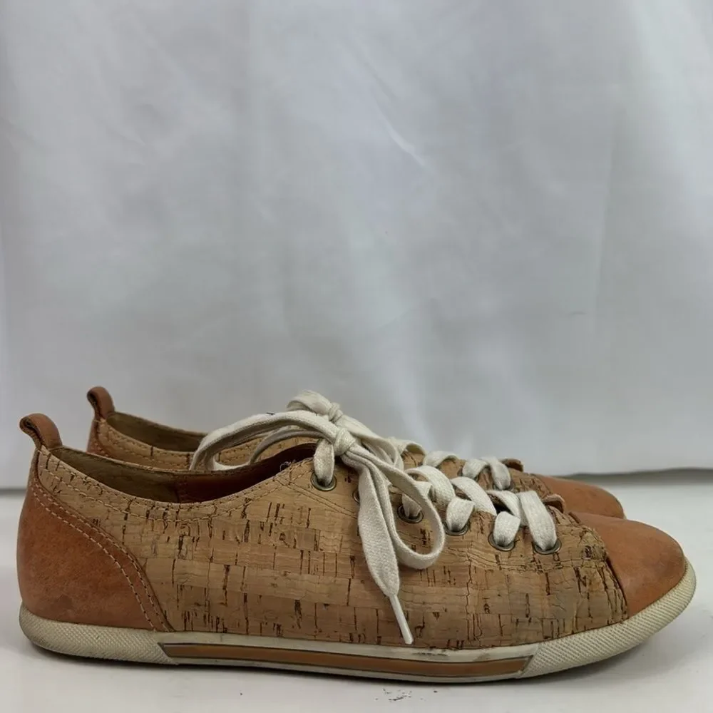 Kork-ease Silvia Brown Cork Leather Women's Sneakers